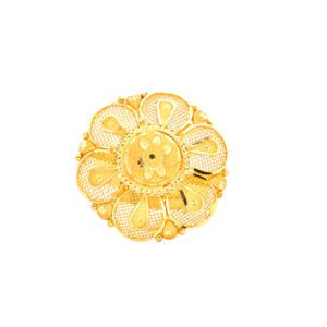 COCTAIL ROUND YELLOW RING