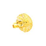 COCTAIL ROUND YELLOW RING