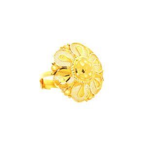 COCTAIL ROUND YELLOW RING