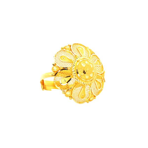COCTAIL ROUND YELLOW RING