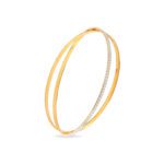 GLIMMERING YELLOW GOLD OVERLAP BANGLE
