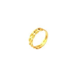 22KT Gold Braided Band Ring for Women