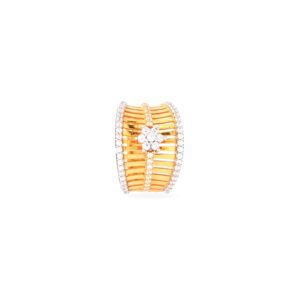 Wide Band American Diamond Ring for Women