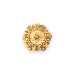 Antique Gold-Plated Paisley Motif Statement Ring Antique Gold-Plated Paisley Motif Statement Ring