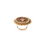 Traditional 22kt Gold Kundan Pearl Statement Ring