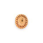 Traditional 22kt Gold Antique Oval Ring with Red Enamel Detailing