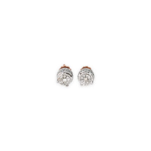 ROUND FLOWER EARRINGS DIAMOND ROUND FLOWER EARRINGS DIAMOND