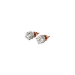 White Gold Diamond Cluster Stud Earrings