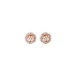 ROUND FLOWER EARRINGS DIAMOND