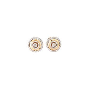 ROUNDED FLOWERED EARRINGS
