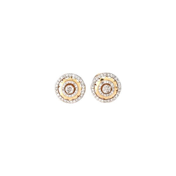ROUNDED FLOWERED EARRINGS