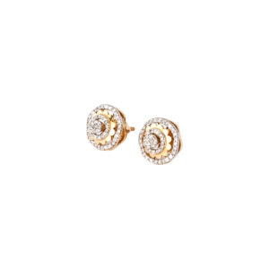 ROUNDED FLOWERED EARRINGS