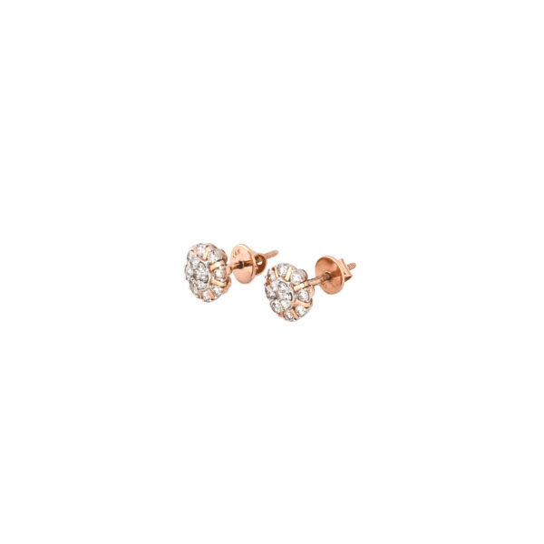 Floral Diamond Stud Earrings