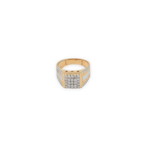 Men’s Diamond Ring Multi-Row Square Cluster Bold Luxury Design
