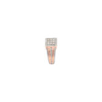 Elegant Rose Gold Square Diamond Cluster Ring, Luxurious Statement Jewelry