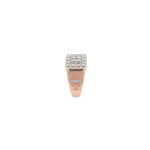 Men's Rose Gold Diamond Cluster Ring with Geometric Side Design