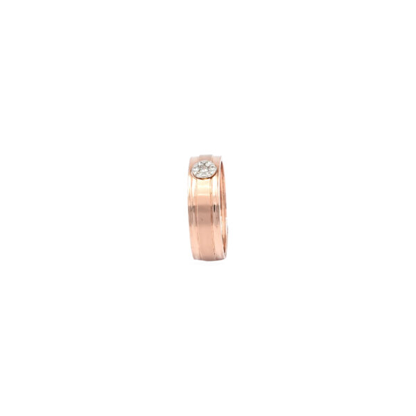 Men's Rose Gold Solitaire Diamond Band – Classic & Timeless Design