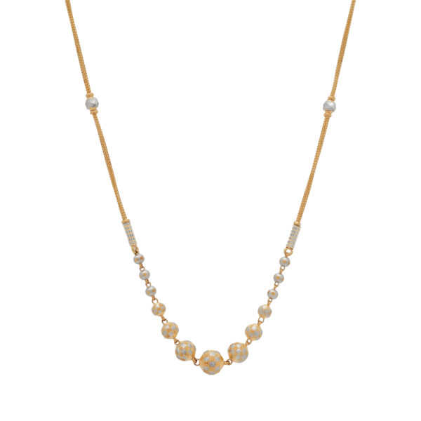 Elegant white Gold-Plated Beaded Traditional & Modern Design