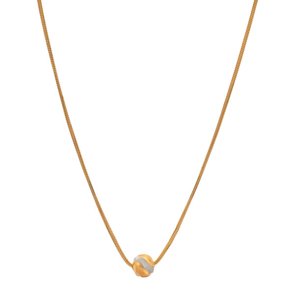 Minimalist Gold Chain with Dual-Tone Bead