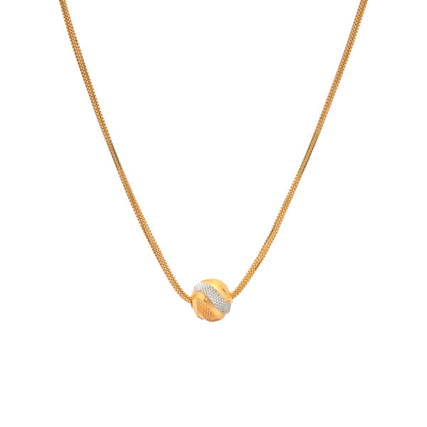 Minimalist Gold Chain with Dual-Tone Bead
