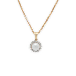 Elegant Pearl Pendant Set with Matching Earrings