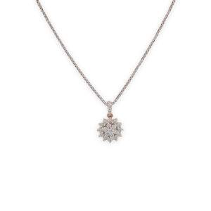 Grace and Glamour with this timeless Diamond pendant set.