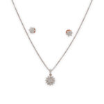 Grace and Glamour with this timeless Diamond pendant set.