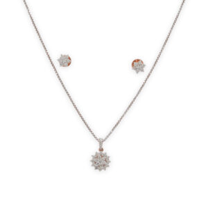 Grace and Glamour with this timeless Diamond pendant set.