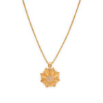 "Elegant Sunflower Set in Gold – Necklace & Earrings"