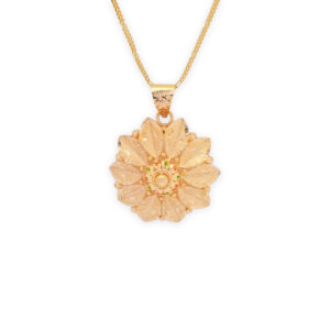 Golden Petal Charm Pendant Set