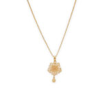 Elegant Floral Gold-Plated Necklace & Earring Set