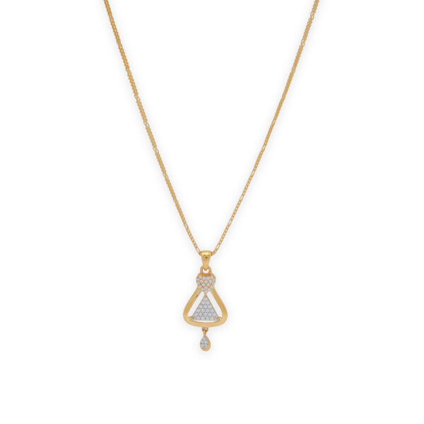 Geometric Glam Gold Pendant Set
