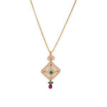 Heritage Kundan Pendant Set with Ruby & Emerald Accents