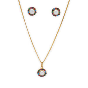 Celestial Harmony Multicolor Pendant Set