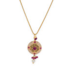 Royal Ruby Bloom Pendant Set