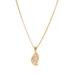 Sparkling Leaf Twist Pendant Set
