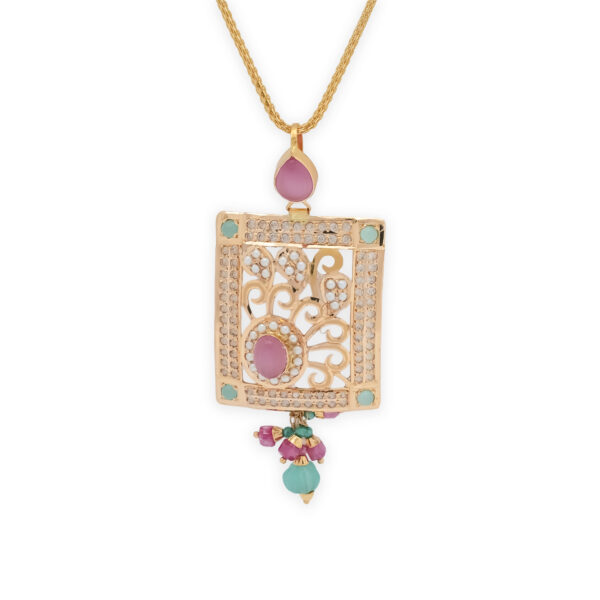 Regal Mosaic Square Pendant Set