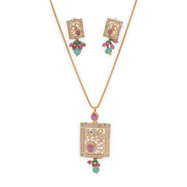 Regal Mosaic Square Pendant Set