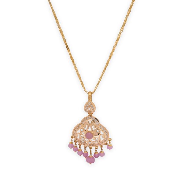 Pink Royale Kundan Pendant Set