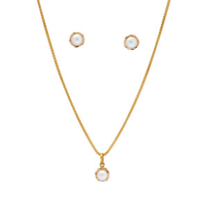 Classic Pearl Elegance Pendant Set