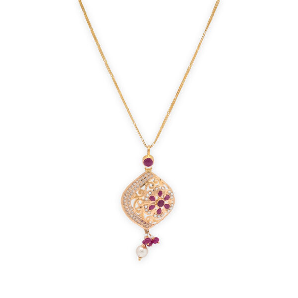 Ruby Pearl Grace Pendant Set