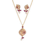 Ruby Pearl Grace Pendant Set