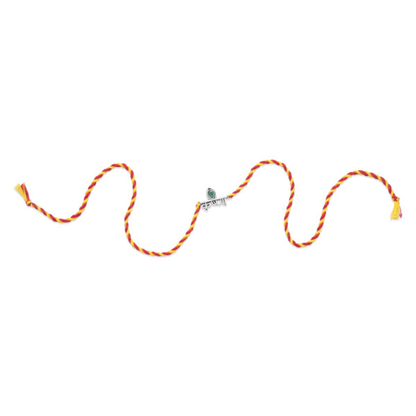 Divine Krishna Rakhi with Silver Toned Charm