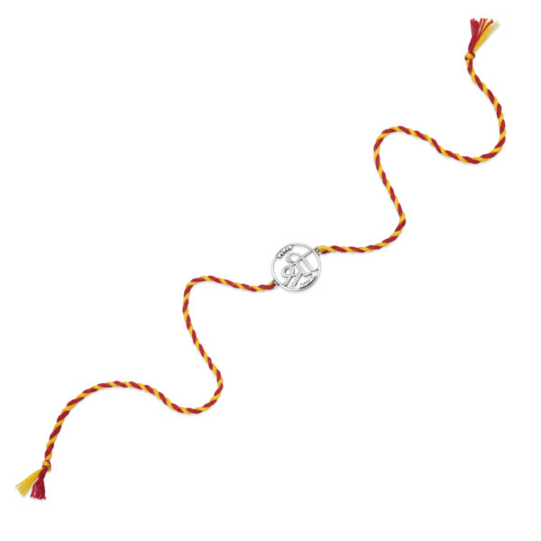 Auspicious "Shree" Rakhi with Silver-Toned Medallion