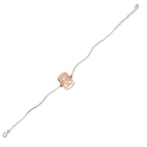 Divine Lord Ganesha Bracelet with Dual-Tone Metal Charm
