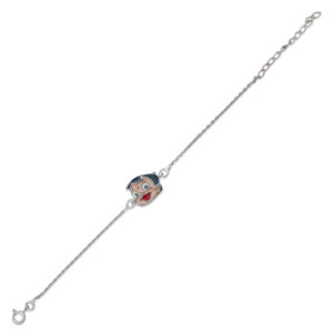 Cute Chhota Bheem Silver Kids Bracelet