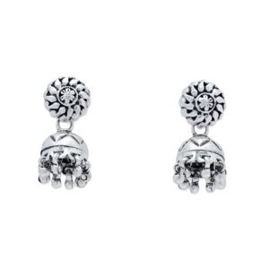 Antique Silver Jhumki Earrings