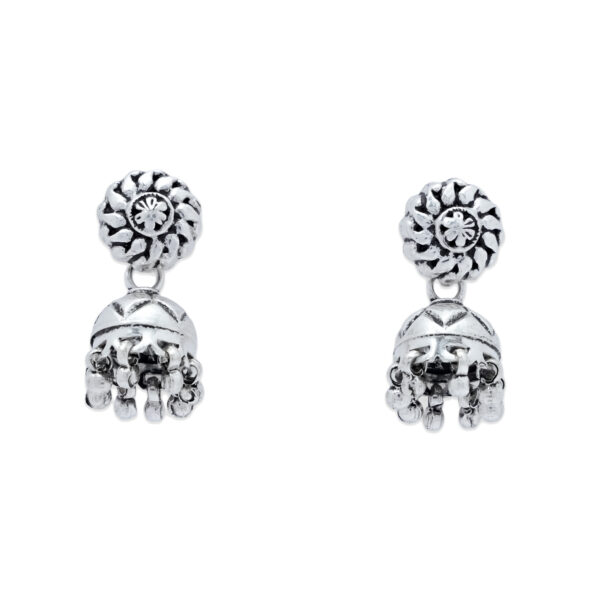 Antique Silver Jhumki Earrings