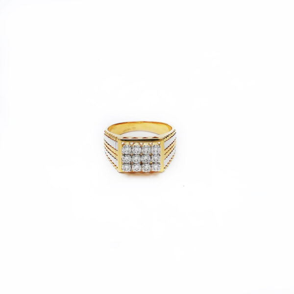 Gents Engagement Ring with 12 Diamonds
