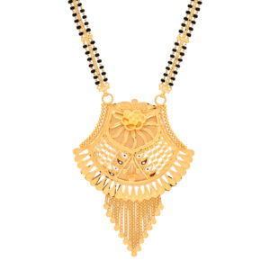 Elegant Floral Gold Mangalsutra Pendant